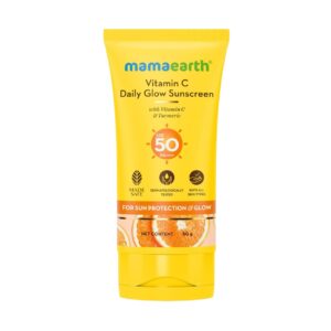 Mamaearth Vitamin C Daily Glow Sunscreen SPF 50 with Vitamin C & Turmeric