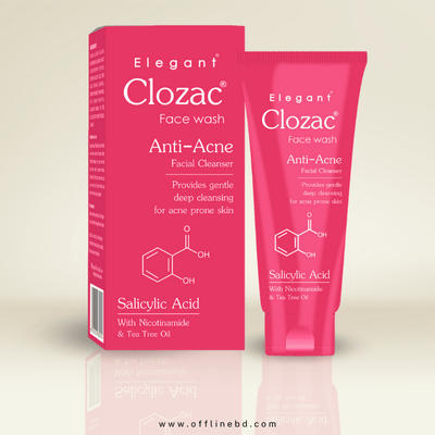 Elegant Clozac Anti Acne Facewash 60ml in Bangladesh