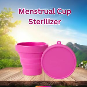 Menstrual Cup Sterilizing Container - Microwavable | Foldable, BPA-Free, Food-Grade Silicone