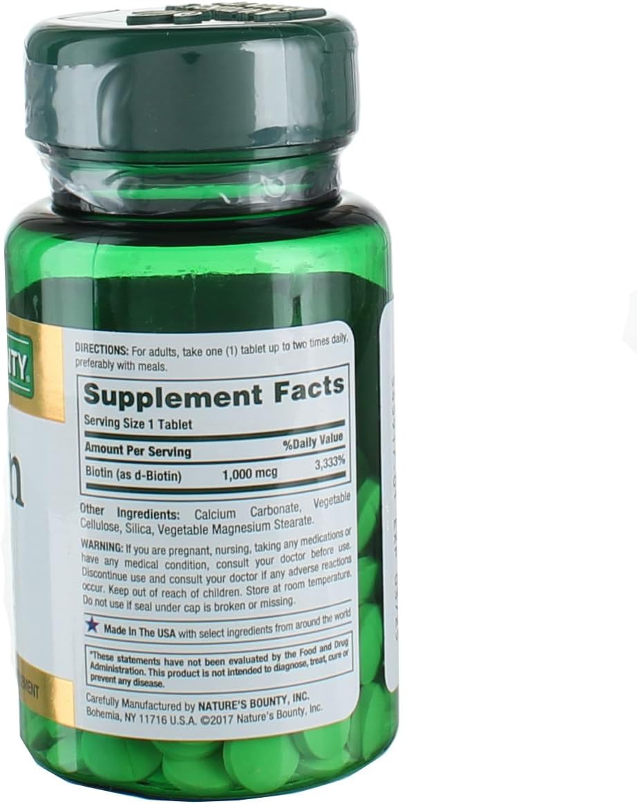 Nature's Bounty Biotin 1000 mcg Tablets