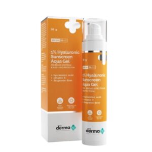 the derma co hyaluronic sunscreen-aqua gel 50gm