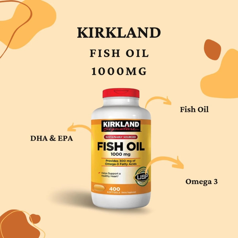 Kirkland Fish Oil 1000mg Omega-3 Softgels at Best Price in Bangladesh