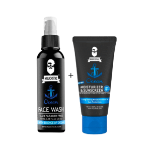 Muuchstac Ocean Facewash and Moisturizer Sunscreen SPF 18+ Combo for Men – 100ml + 45ml