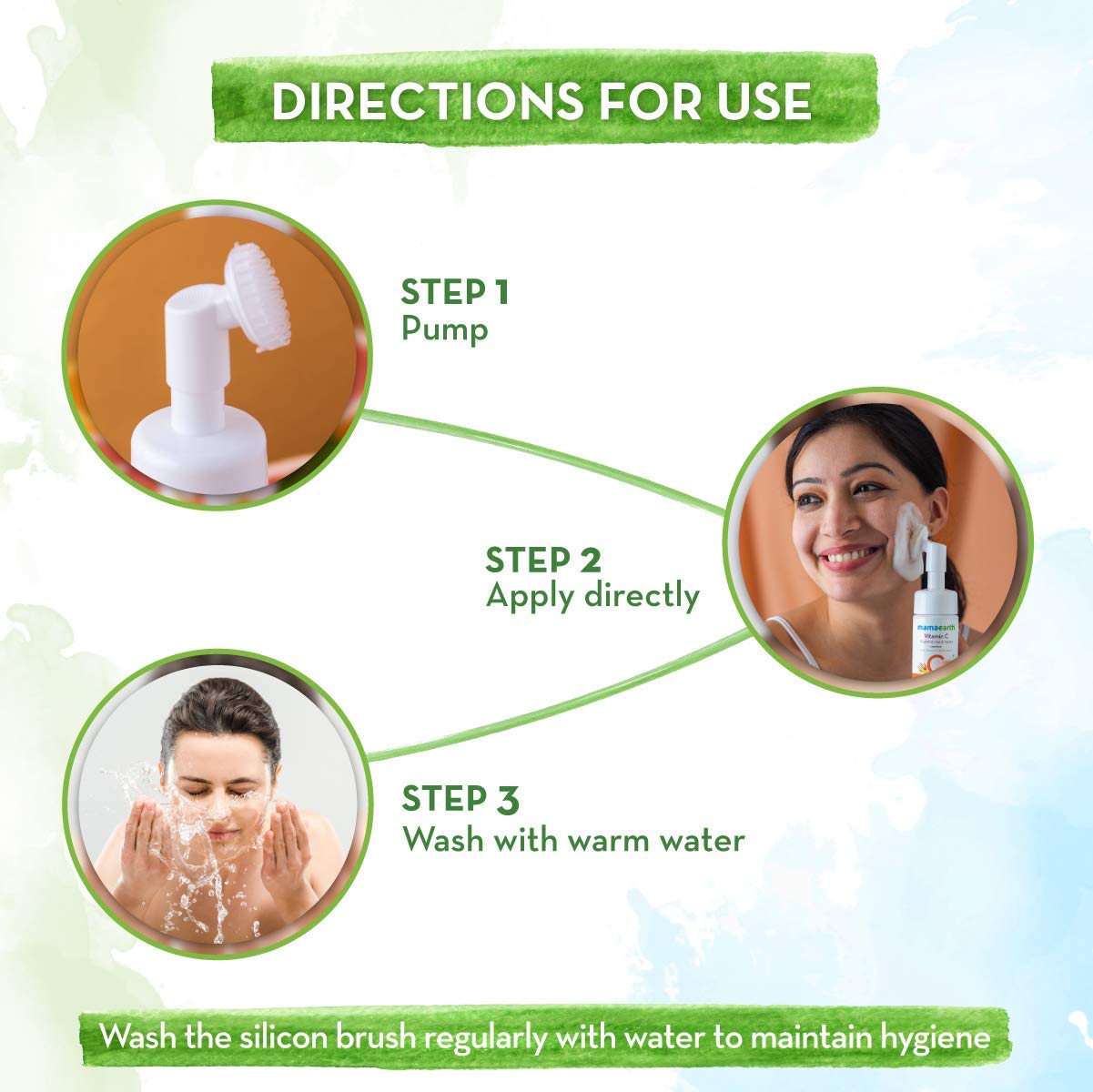 Mamaearth Vitamin C Foaming Face Wash with in-Built Brush