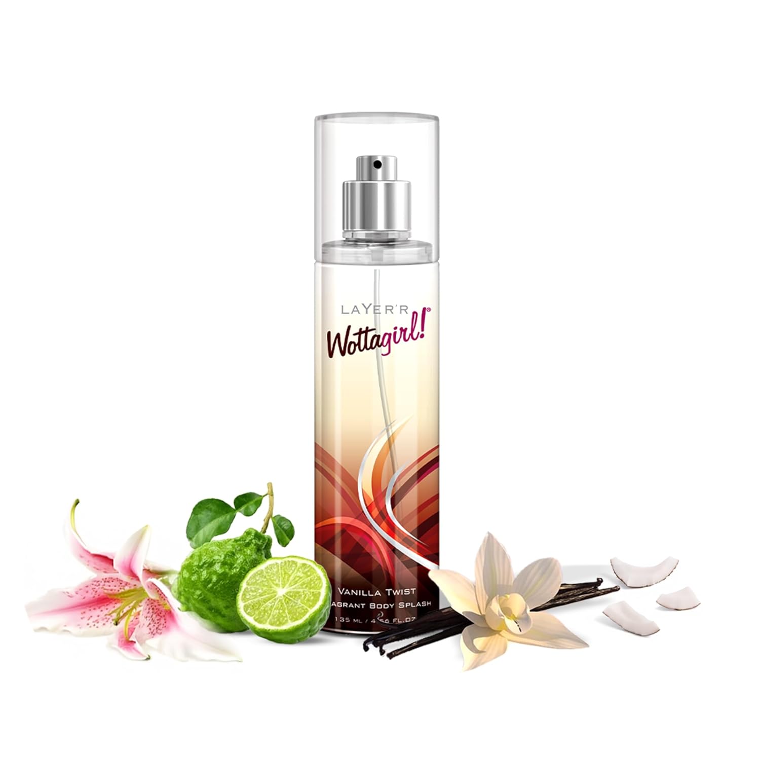 Layer'r Wottagirl Body Spray, Vanilla Twist, 135ml