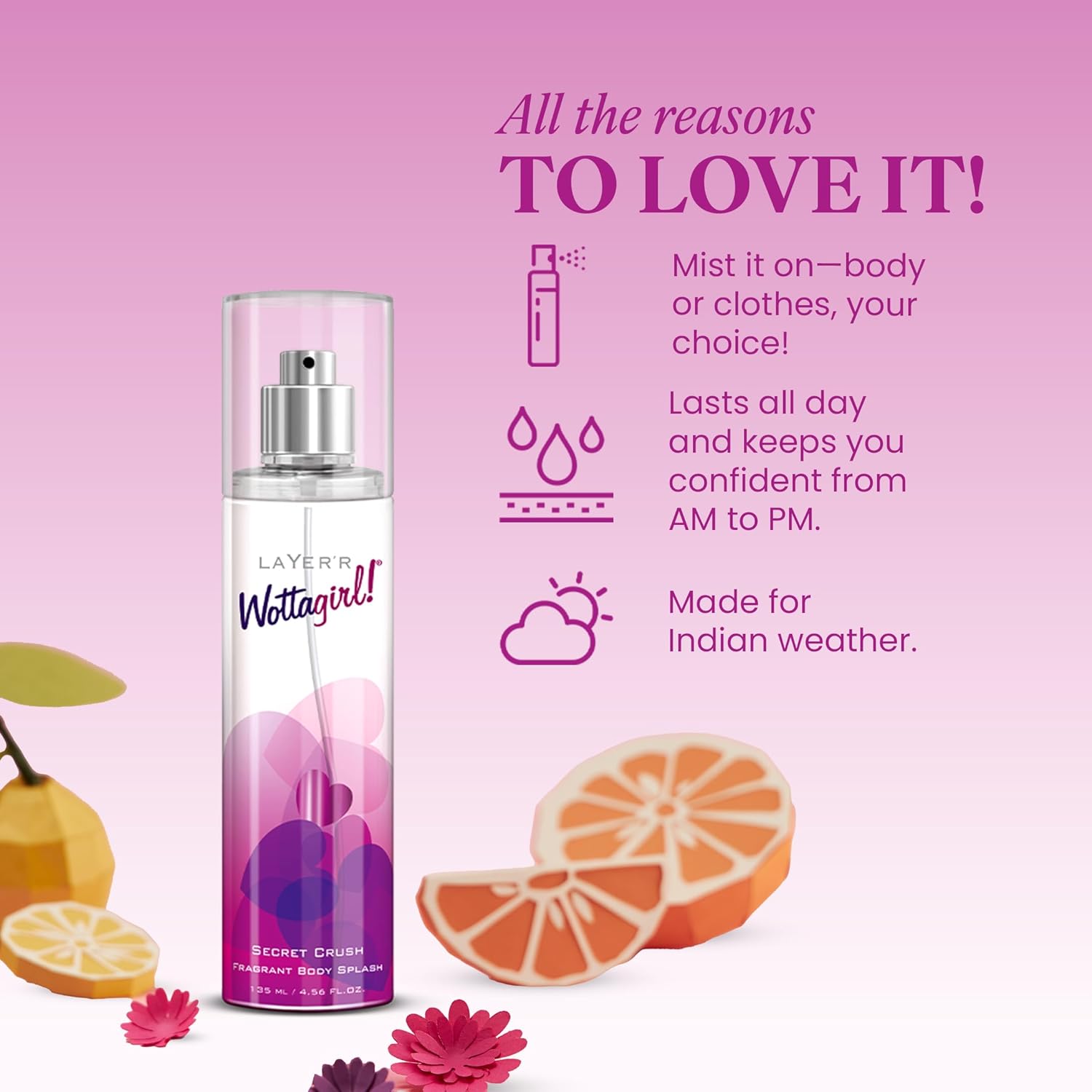 Layer'r Wottagirl Secret Crush Body Splash For Women
