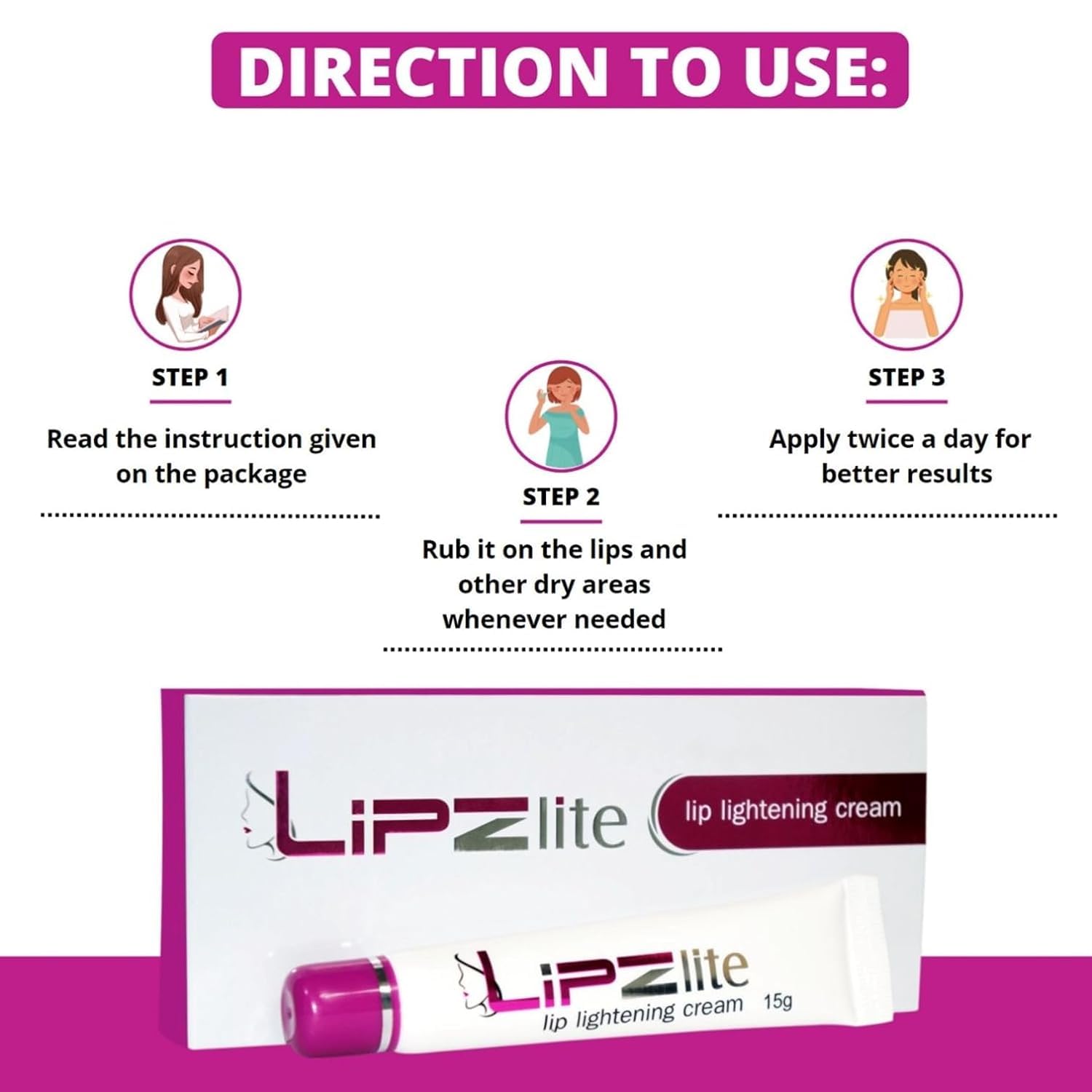 Lipzlite Lip Cream for Dark Lips