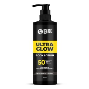 Beardo Ultraglow SPF 50 PA+++ Body Lotion for Men 250ml