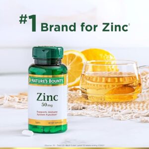 Nature's Bounty Zinc Supplement 50 mg 100 Caplets