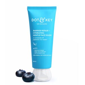 Dot & Key Barrier Repair Hydrating Face Wash 100ml bottle for dry and sensitive skin.