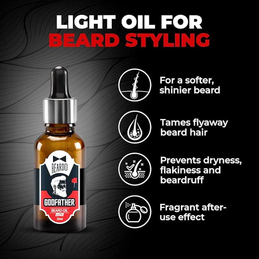 Beardo Godfather Lite Beard and Moustache Oil 30ml Lightweight Beard Oil for Daily Grooming in Bangladesh