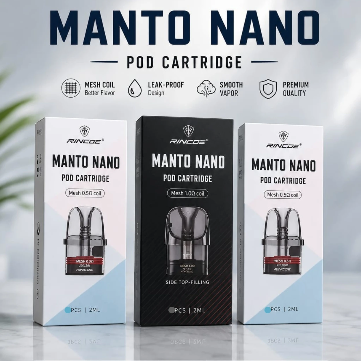 RINCOE MANTO NANO POD CARTRIDGES & Liquid Combo