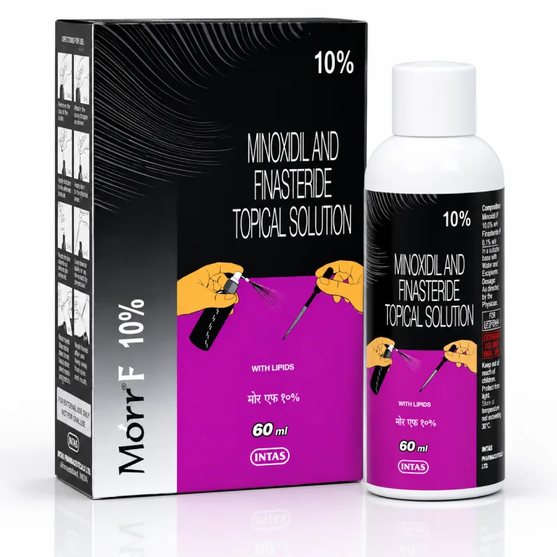 Morr F 10% Minoxidil and Finasteride Hair Regrowth Solution 60ml for Hair Fall Treatment in Bangladesh | Original Intas Pharmaceuticals