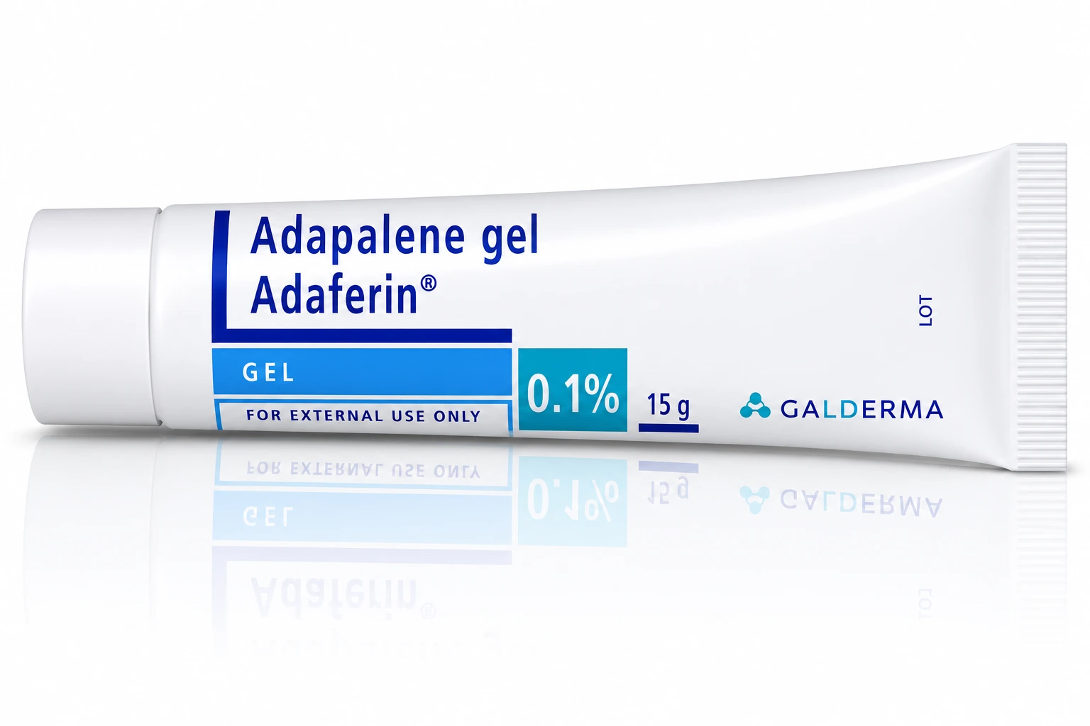 Original Adaferin Adapalene Gel 0.1% 15g Tube by Galderma for acne treatment in Bangladesh | OFFLINE BD.