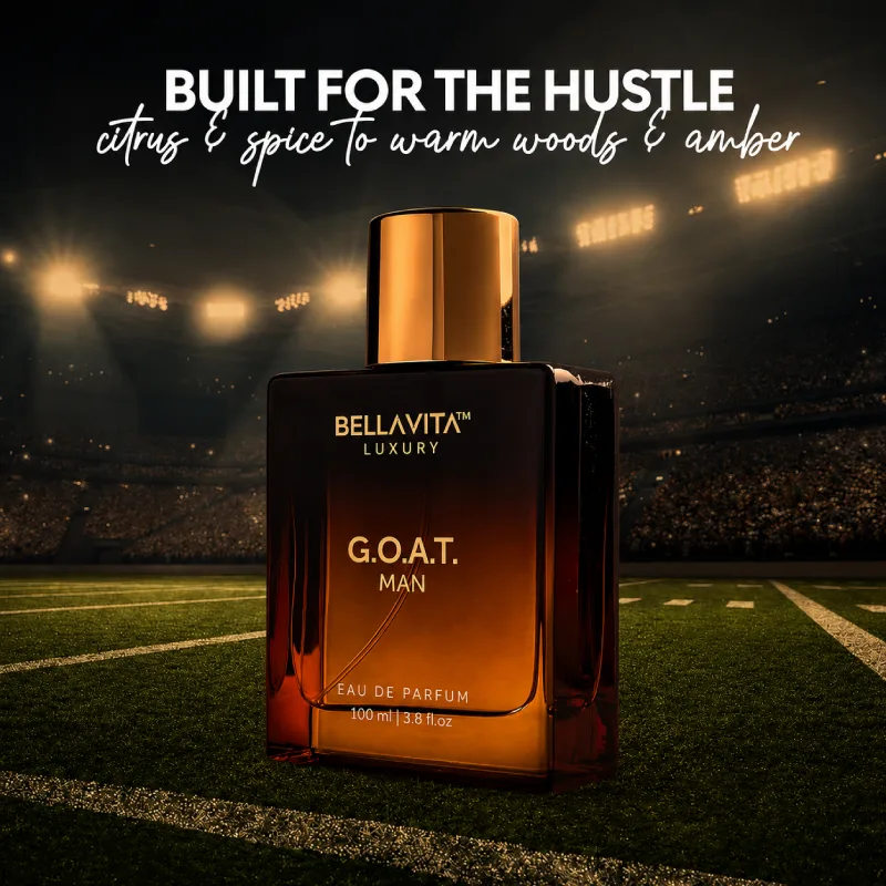 Bellavita Luxury G.O.A.T. Man Eau De Parfum 100ml (3.8 fl oz) – Built for the Hustle Men's Perfume in Bangladesh | Offline BD