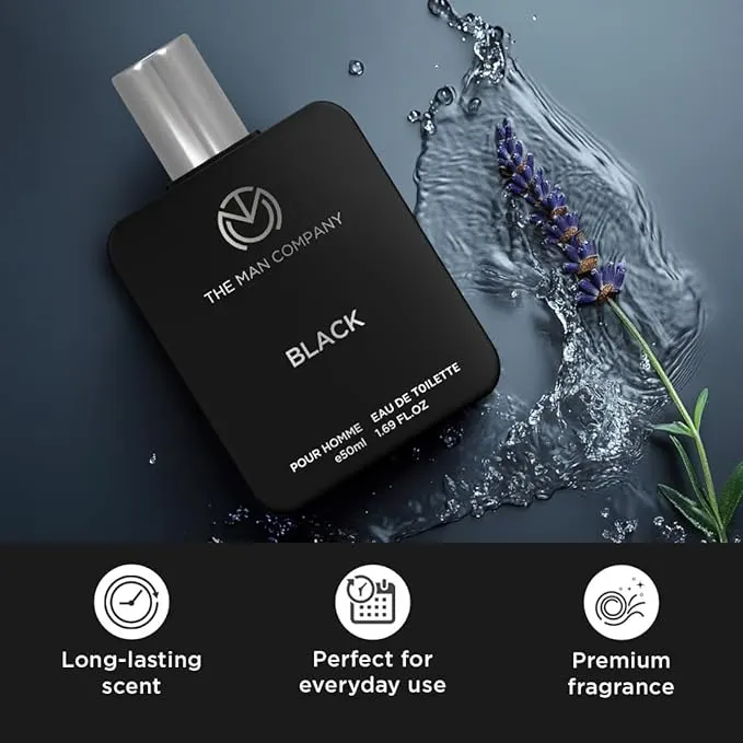 The Man Company Black Perfume for Men - 50ml Premium Long Lasting EDT - Image 3