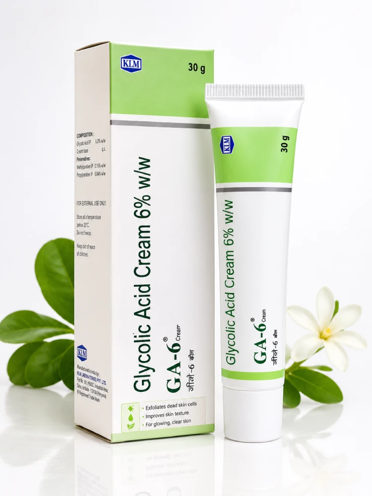 GA-6 Glycolic Acid Cream 6% w/w 30g for Acne Marks, Hyperpigmentation & Skin Renewal – Original Product Price in Bangladesh | Offline BD