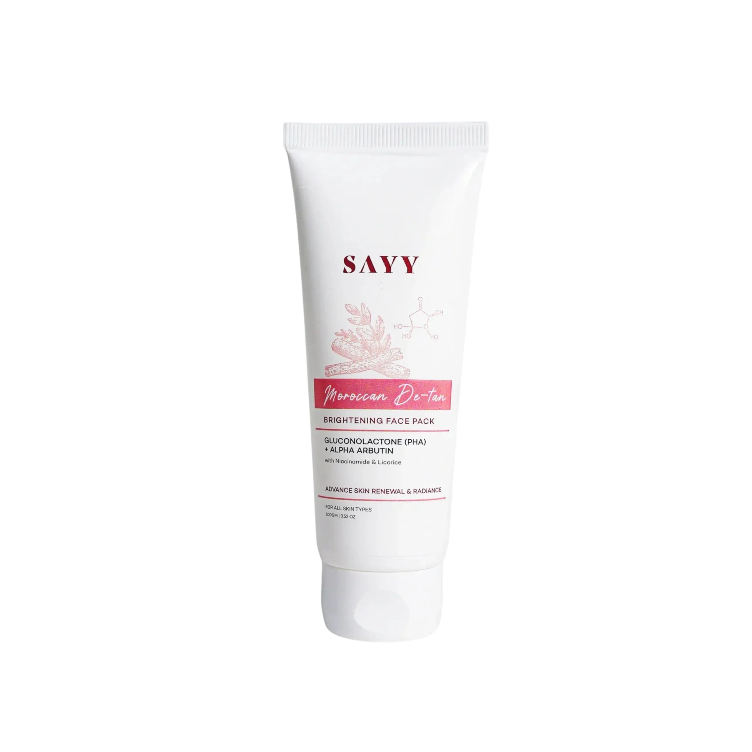 SAYY Moroccan De-Tan Brightening Face Pack for tan removal, skin brightening and glowing skin in Bangladesh
